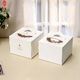 Boîtes à gâteaux en carton imprimées sur mesure avec poignée Boîte à gâteaux de mariage blanche en gros de 12 pouces