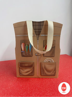 Le traiteur écologique de la nourriture 120gsm met en sac noir avec le logo personnalisé