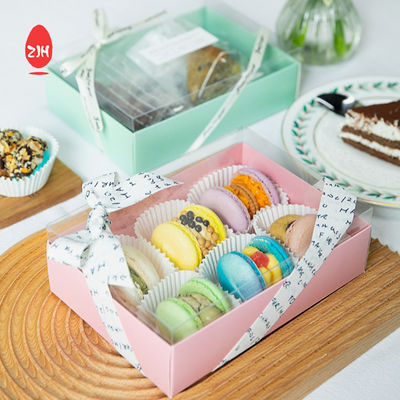 Boîte de chocolat de gâteau d'emballage de boîte de biscuits Macaron recyclable