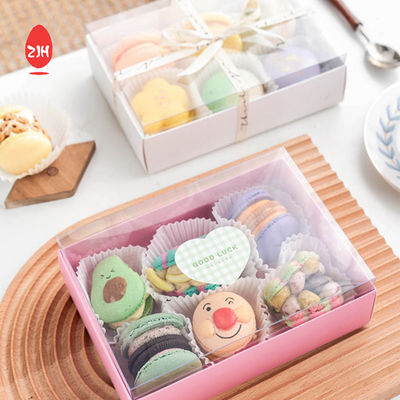 Boîte de chocolat de gâteau d'emballage de boîte de biscuits Macaron recyclable