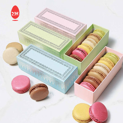 l'emballage alimentaire jetable de luxe de 11cm contient l'emballage rose de boîte de macaron