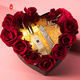 Boîtes de roses OEM empaquetant des boîtes-cadeaux en forme de coeur de mariage de la Saint-Valentin