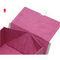 Boîte-cadeau rectangulaire en carton pliant rose avec couvercle à rabat