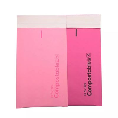 Le GV de carton a réutilisé les expéditeurs roses écologiques de bulle de double papier d'emballage d'emballage