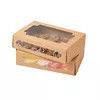 Boîte de papier de support de petit gâteau de boîte d'emballage réutilisable de dessert de biscuit de luxe avec des insertions