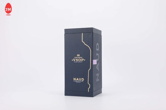 Boîte de emballage de papier magnétique faite sur commande à vin de cadeau d'emballage de bouteille de vin de Logo Black Luxury Red Wine avec la fenêtre