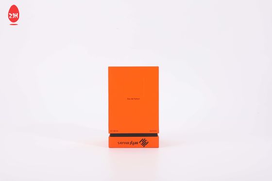 Boîte de papier orange écologique de bougie d'emballage de cadeau de carton avec le couvercle