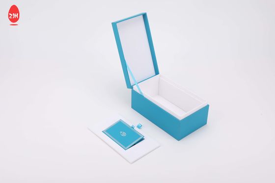 Parfum bleu d'huile essentielle de Matt Perfume Packaging Box Gift de base de couvercle avec le plateau