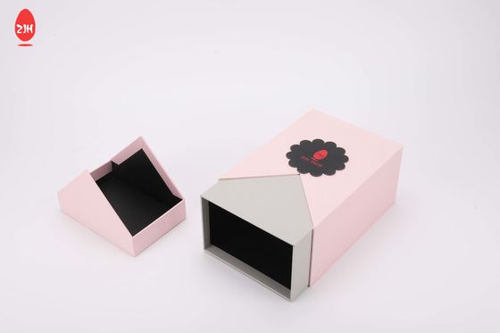 Luxe de la meilleure qualité de carton de papier de cadeau de perruque de cheveux d'extension de boîte magnétique rose d'emballage