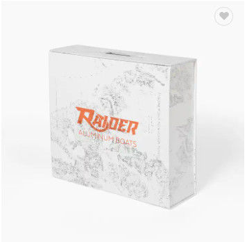Grand blanc d'enfants de vêtements d'emballage de boîte-cadeau magnétique de papier fait sur commande de pli avec le ruban