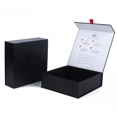 Boîte-cadeau postaux d'aimant de ruban pour le manteau Matte Black Clothing Handmade UV brillant