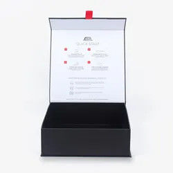 Boîte-cadeau postaux d'aimant de ruban pour le manteau Matte Black Clothing Handmade UV brillant