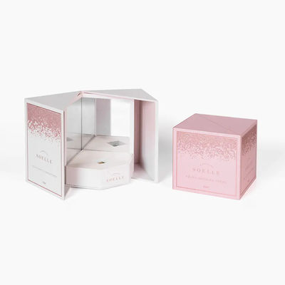 Carton Matte Cosmetic Boxes Open Door blanc Logo For Cosmetics fait sur commande